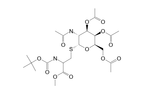 S-(2-ACETAMIDO-2-DEOXY-3,4,6-TRI-O-ACETYL-ALPHA-D-GALACTOPYRANOSYL)-N-(TERT.-BUTOXYCARBONYL)-L-CYSTEINE-METHYLESTER