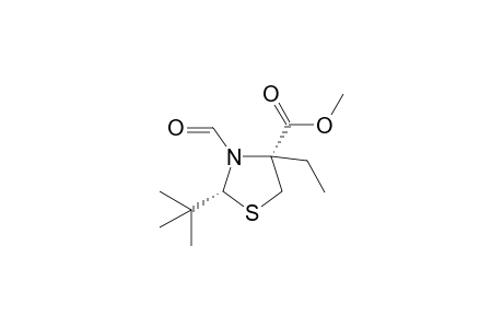(2R,4R)-2-tert-butyl-4-ethyl-3-formyl-thiazolidine-4-carboxylic acid methyl ester