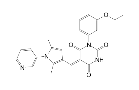 (5Z)-5-{[2,5-dimethyl-1-(3-pyridinyl)-1H-pyrrol-3-yl]methylene}-1-(3-ethoxyphenyl)-2,4,6(1H,3H,5H)-pyrimidinetrione