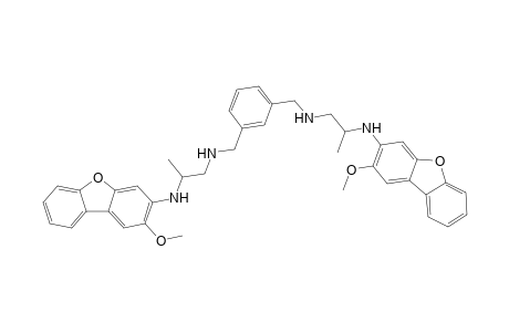 N,N'-bis{[2-(2'-Methoxy-3'-dibenzofuranyl)amino]propyl}benzene-1,3-dimethanamine