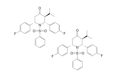 N-PHENYLSULFONYL-T(3)-ISOPROPYL-R(2),C(6)-BIS-(PARA-FLUOROPHENYL)-PIPERIDIN-4-ONE