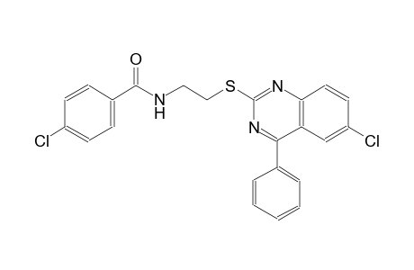 4-chloro-N-{2-[(6-chloro-4-phenyl-2-quinazolinyl)sulfanyl]ethyl}benzamide
