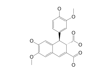 TRANS-7-HYDROXY-1-(4-HYDROXY-3-METHOXYPHENYL)-6-METHOXY-1,2-DIHYDRONAPHTHALENE-2,3-DICARBOXYLIC-ACID