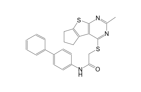 acetamide, N-[1,1'-biphenyl]-4-yl-2-[(6,7-dihydro-2-methyl-5H-cyclopenta[4,5]thieno[2,3-d]pyrimidin-4-yl)thio]-
