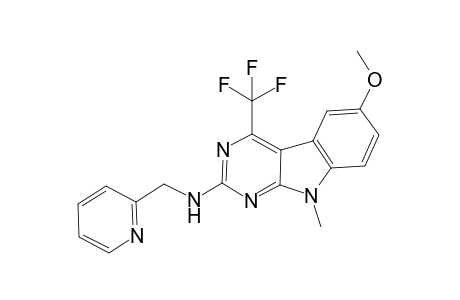 N-[(pyridin-2-yl)methyl]-4-trifluoromethyl-6-methoxy-9-methyl-9H-pyrimido[4,5-b]indol-2-amine