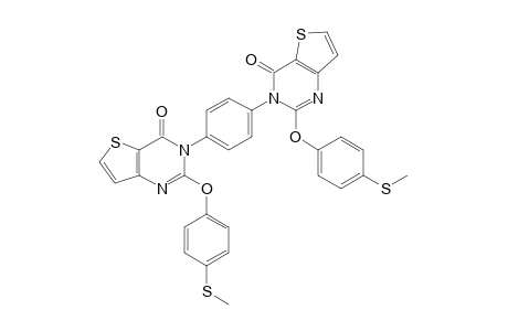 2, 2'-Di[4-(methylthio)phenoxy]-3, 3'-(1, 4-phenylene)bis(thieno[3, 2-d] pyrimidin-4(3H) -one)