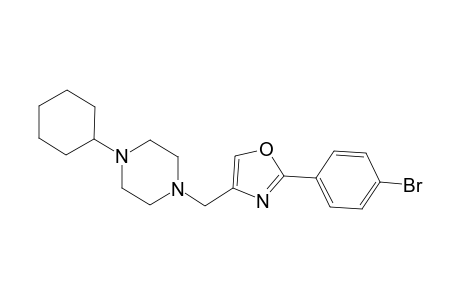 1-[2-(4-Bromophenyl)oxazol-4-ylmethyl]-4-cyclohexylpiperazine