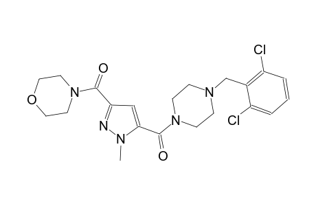 4-[(5-{[4-(2,6-dichlorobenzyl)-1-piperazinyl]carbonyl}-1-methyl-1H-pyrazol-3-yl)carbonyl]morpholine