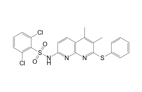 Benzenesulfonamide, 2,6-dichloro-N-[5,6-dimethyl-7-(phenylthio)-1,8-naphthyridin-2-yl]-