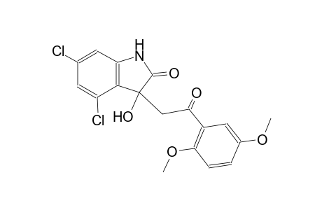 4,6-dichloro-3-[2-(2,5-dimethoxyphenyl)-2-oxoethyl]-3-hydroxy-1,3-dihydro-2H-indol-2-one