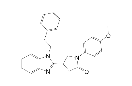 1-(4-methoxyphenyl)-4-[1-(2-phenylethyl)-1H-benzimidazol-2-yl]-2-pyrrolidinone