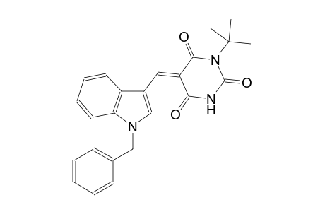 2,4,6(1H,3H,5H)-pyrimidinetrione, 1-(1,1-dimethylethyl)-5-[[1-(phenylmethyl)-1H-indol-3-yl]methylene]-, (5E)-