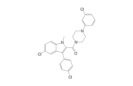 1H-indole, 5-chloro-3-(4-chlorophenyl)-2-[[4-(3-chlorophenyl)-1-piperazinyl]carbonyl]-1-methyl-