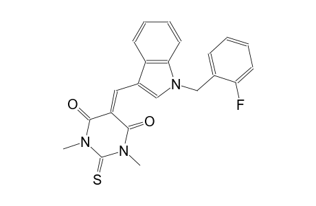 5-{[1-(2-fluorobenzyl)-1H-indol-3-yl]methylene}-1,3-dimethyl-2-thioxodihydro-4,6(1H,5H)-pyrimidinedione