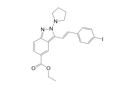 (E)-ethyl-3-(4-iodostyryl)-2-(pyrrolidin-1-yl)-2H-indazole-5-carboxylate