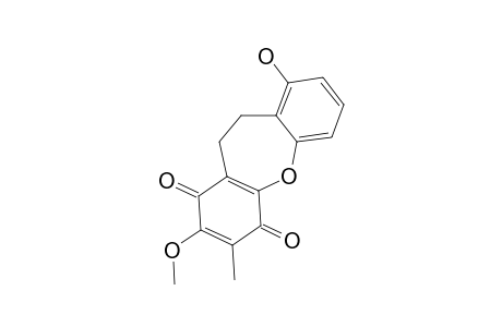BAUHINOXEPIN_H;5,6-DIHYDRO-7-HYDROXY-3-METHOXY-1,4-DIONE-2-METHYLDIBENZ-[B.F]-OXEPIN