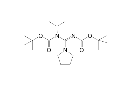 N-[(E)-N-tert-butoxycarbonyl-C-pyrrolidino-carbonimidoyl]-N-isopropyl-carbamic acid tert-butyl ester