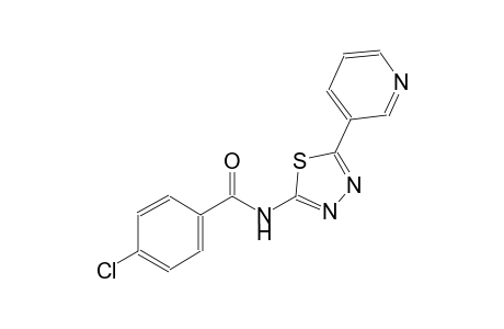 4-chloro-N-[5-(3-pyridinyl)-1,3,4-thiadiazol-2-yl]benzamide