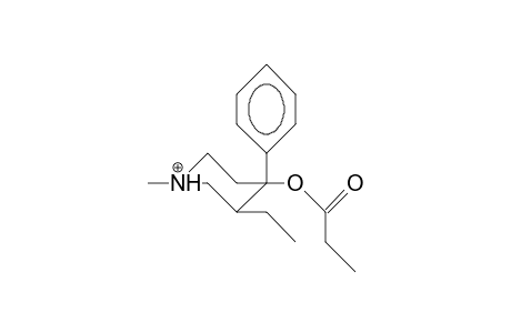 3-Ethyl-1-methyl-cis-4-phenyl-4-propionyloxy-piperidine cation