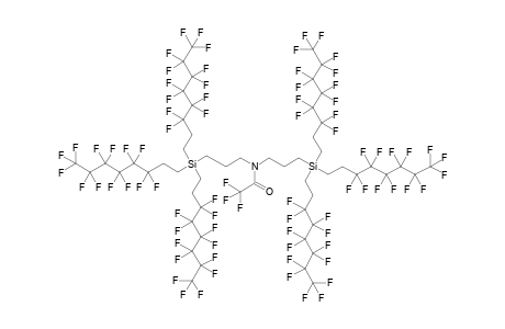2,2,2-tris(fluoranyl)-N,N-bis[3-[tris[3,3,4,4,5,5,6,6,7,7,8,8,8-tridecakis(fluoranyl)octyl]silyl]propyl]ethanamide
