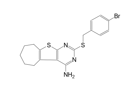 5H-cyclohepta[4,5]thieno[2,3-d]pyrimidin-4-amine, 2-[[(4-bromophenyl)methyl]thio]-6,7,8,9-tetrahydro-