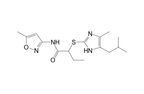 Butanamide, N-(5-methyl-3-isoxazolyl)-2-[[4-methyl-5-(2-methylpropyl)-1H-imidazol-2-yl]thio]-
