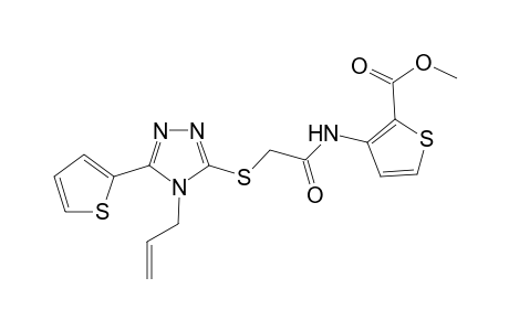 2-Thiophenecarboxylic acid, 3-[[2-[[4-(2-propenyl)-5-(2-thienyl)-4H-1,2,4-triazol-3-yl]thio]acetyl]amino]-, methyl ester