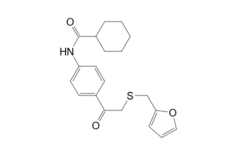 Cyclohexanecarboxamide, N-[4-[2-[(2-furanylmethyl)thio]acetyl]phenyl]-