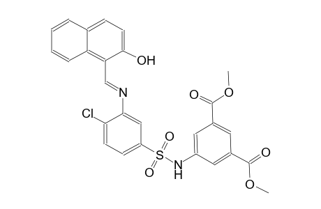 1,3-benzenedicarboxylic acid, 5-[[[4-chloro-3-[[(E)-(2-hydroxy-1-naphthalenyl)methylidene]amino]phenyl]sulfonyl]amino]-, dimethyl ester