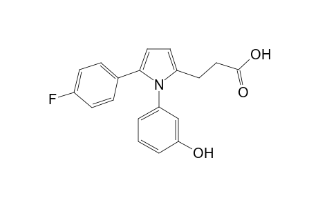 3-[5-(4-fluorophenyl)-1-(3-hydroxyphenyl)-1H-pyrrol-2-yl]propanoic acid