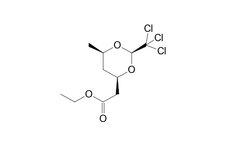 Ethyl c-6-methyl-r-2-trichloromethyl-1,3-dioxane-c-4-acetate