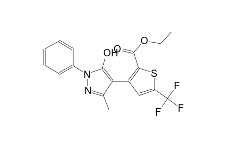 2-thiophenecarboxylic acid, 3-(5-hydroxy-3-methyl-1-phenyl-1H-pyrazol-4-yl)-5-(trifluoromethyl)-, ethyl ester