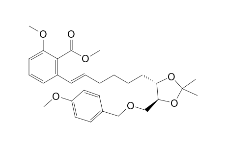 2-Methoxy-6-[(E)-6-[(4S,5S)-5-[(4-methoxyphenyl)methoxymethyl]-2,2-dimethyl-1,3-dioxolan-4-yl]hex-1-enyl]benzoic acid methyl ester