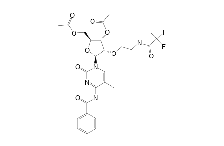 N-BENZOYL-5-METHYL-[3',5'-DI-O-ACETYL-2'-O-(2-TRIFLUOROACETAMIDO)-ETHYL-BETA-D-RIBOFURANOSYL]-CYTOSINE