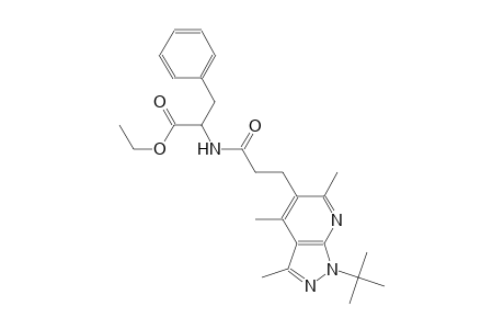 phenylalanine, N-[3-[1-(1,1-dimethylethyl)-3,4,6-trimethyl-1H-pyrazolo[3,4-b]pyridin-5-yl]-1-oxopropyl]-, ethyl ester