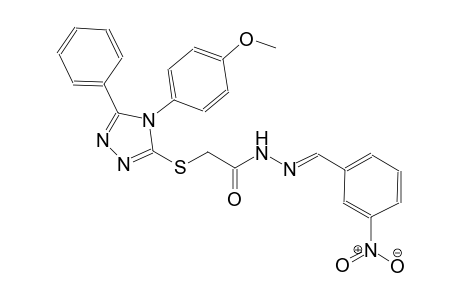 2-{[4-(4-methoxyphenyl)-5-phenyl-4H-1,2,4-triazol-3-yl]sulfanyl}-N'-[(E)-(3-nitrophenyl)methylidene]acetohydrazide