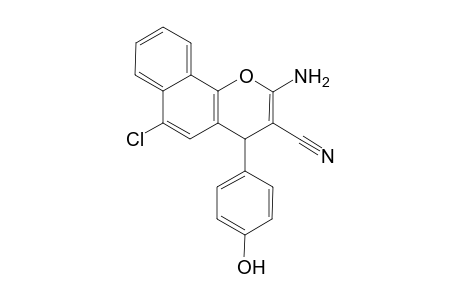 2-Amino-6-chloro-4-(4-hydroxyphenyl)-4H-benzo[h]chromene-3-carbonitrile