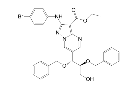 2-(4-bromoanilino)-6-[(1R,2S)-1,2-dibenzoxy-3-hydroxy-propyl]pyrazolo[1,5-a]pyrimidine-3-carboxylic acid ethyl ester