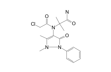 2-(2-Chloro-N-(2,3-dimethyl-5-oxo-1-phenyl-3-pyrazolin-4-yl)acetamido)-2-methylpropionamide