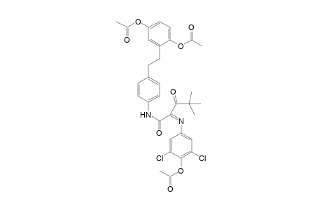 Pentanamide, 2-[[4-(acetyloxy)-3,5-dichlorophenyl]imino]-N-[4-[2-[2,5-bis(acetyloxy)phenyl]ethyl]phenyl]-4,4-dimethyl-3-oxo-
