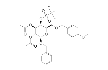 BENZYL-2,3-DI-O-ACETYL-6-O-PARA-METHOXYBENZYL-4-O-TRIFLUOROMETHANESULFONYL-BETA-D-GALACTOPYRANOSIDE