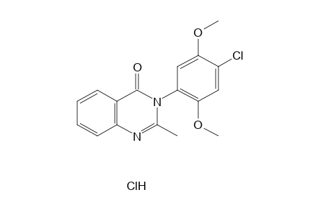 3-(4-CHLORO-2,5-DIMETHOXYPHENYL)-2-METHYL-4(3H)-QUINAZOLINONE, HYDROCHLORIDE