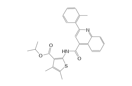 isopropyl 4,5-dimethyl-2-({[2-(2-methylphenyl)-4-quinolinyl]carbonyl}amino)-3-thiophenecarboxylate