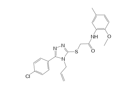 2-{[4-allyl-5-(4-chlorophenyl)-4H-1,2,4-triazol-3-yl]sulfanyl}-N-(2-methoxy-5-methylphenyl)acetamide