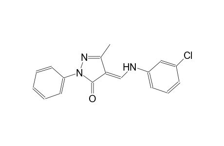 3H-pyrazol-3-one, 4-[[(3-chlorophenyl)amino]methylene]-2,4-dihydro-5-methyl-2-phenyl-, (4E)-