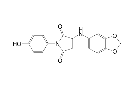 2,5-pyrrolidinedione, 3-(1,3-benzodioxol-5-ylamino)-1-(4-hydroxyphenyl)-