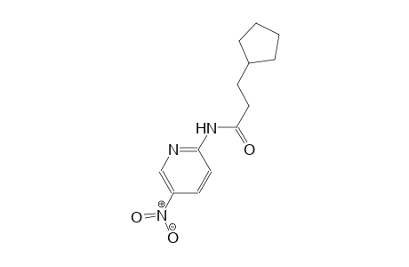 3-cyclopentyl-N-(5-nitro-2-pyridinyl)propanamide