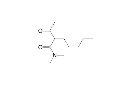 (Z)-2-acetyl-N,N-dimethyl-4-heptenamide