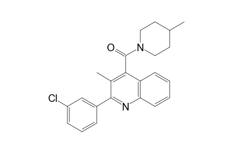 2-(3-Chlorophenyl)-3-methyl-4-[(4-methyl-1-piperidinyl)carbonyl]quinoline