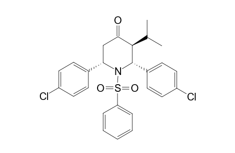 N-PHENYLSULFONYL-T(3)-ISOPROPYL-R(2),C(6)-BIS-(PARA-CHLOROPHENYL)-PIPERIDIN-4-ONE